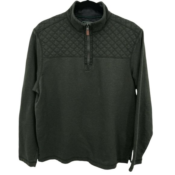 G.H. Bass & Co. Men's Fleece Green Pullover Sweatshirt M - Picture 1 of 6